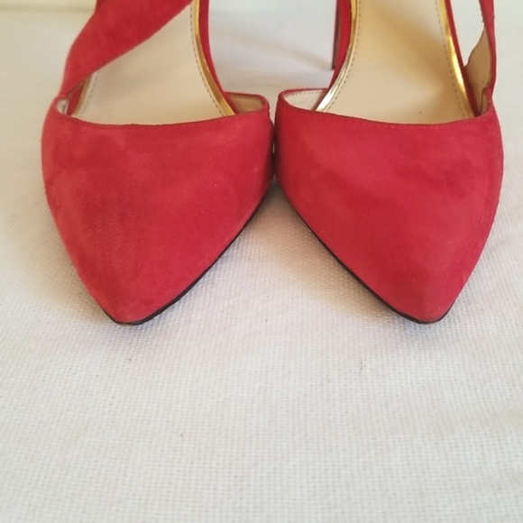 Jessica Simpson Castana Red Suede Stiletto Pump Sz 8 - Picture 2 of 9